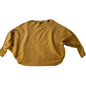 Kerisma G550 Ryker Mustard Yellow Ribbed Dolman Sleeve Boat Neck Sweater SM